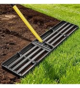 Joyhalo Lawn Leveling Rake, 48 Inch Yard Lawn Leveling for Soil with 78" Adjustable Steel Handle,...
