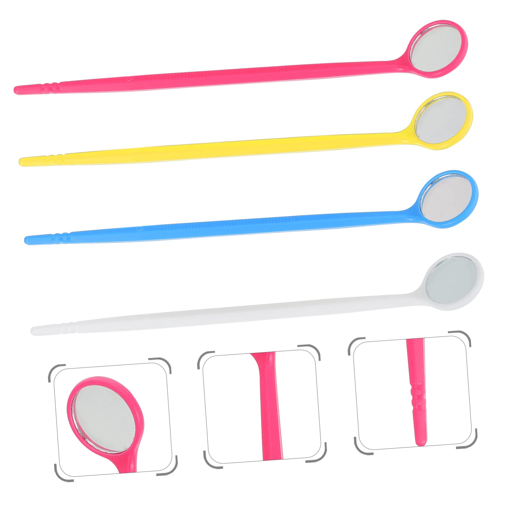3 Set Specchietto Usa E Getta Orale Denti Attrezzo A Forma Di Kit Adulti Care Specchi Orali Professionali Forniture Per Il Controllo Della Bocca Plastica 20 Pezzi*3