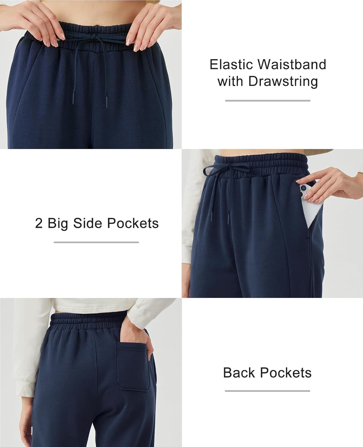 TTZ Women’s Tall Fleece Lined Sweatpants 32"/34" Inseam Extra Long Joggers for Tall Women - Image 5