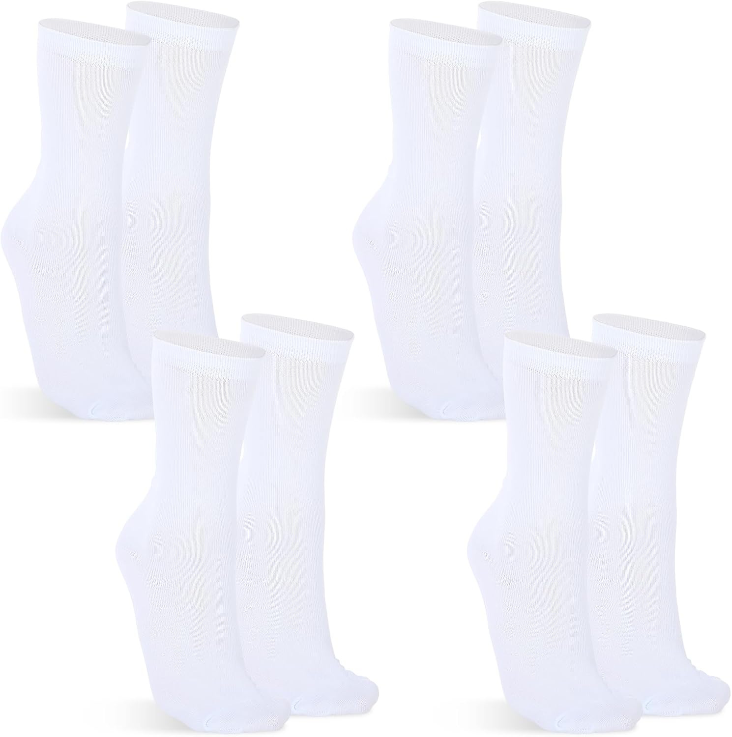 Chicingyou 4 Pairs Lightweight Hiking Liner Socks for Women Men Calf Sweat Absorption Hiking Liners Socks for Adult