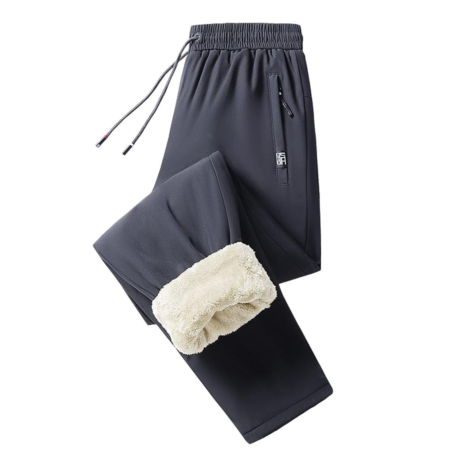 Pantalones de Entrenamiento de Polar de Cordero, cálidos, Resistentes al Viento y de Invierno para Hombre
