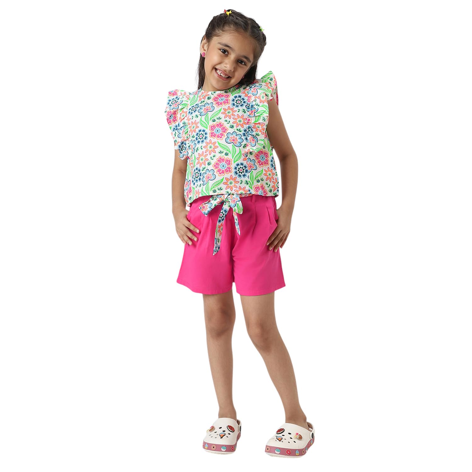 Nauti Nati Girls' Clothing Set, blue/pink, 7 Years