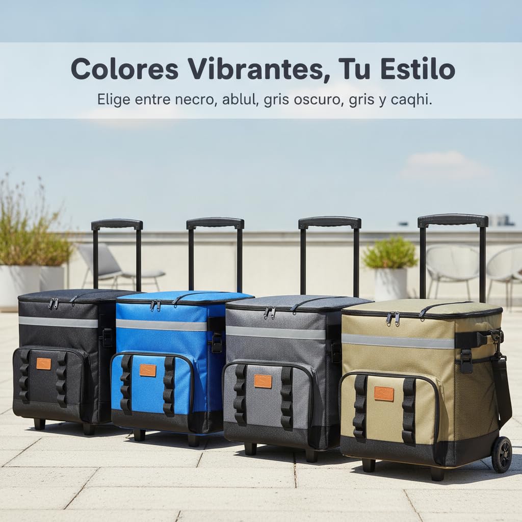 Sac Isotherme Portable roulettes | thermique efficace - composants métal & plastique - idéal activités plein air - pour camping - pour extérieur