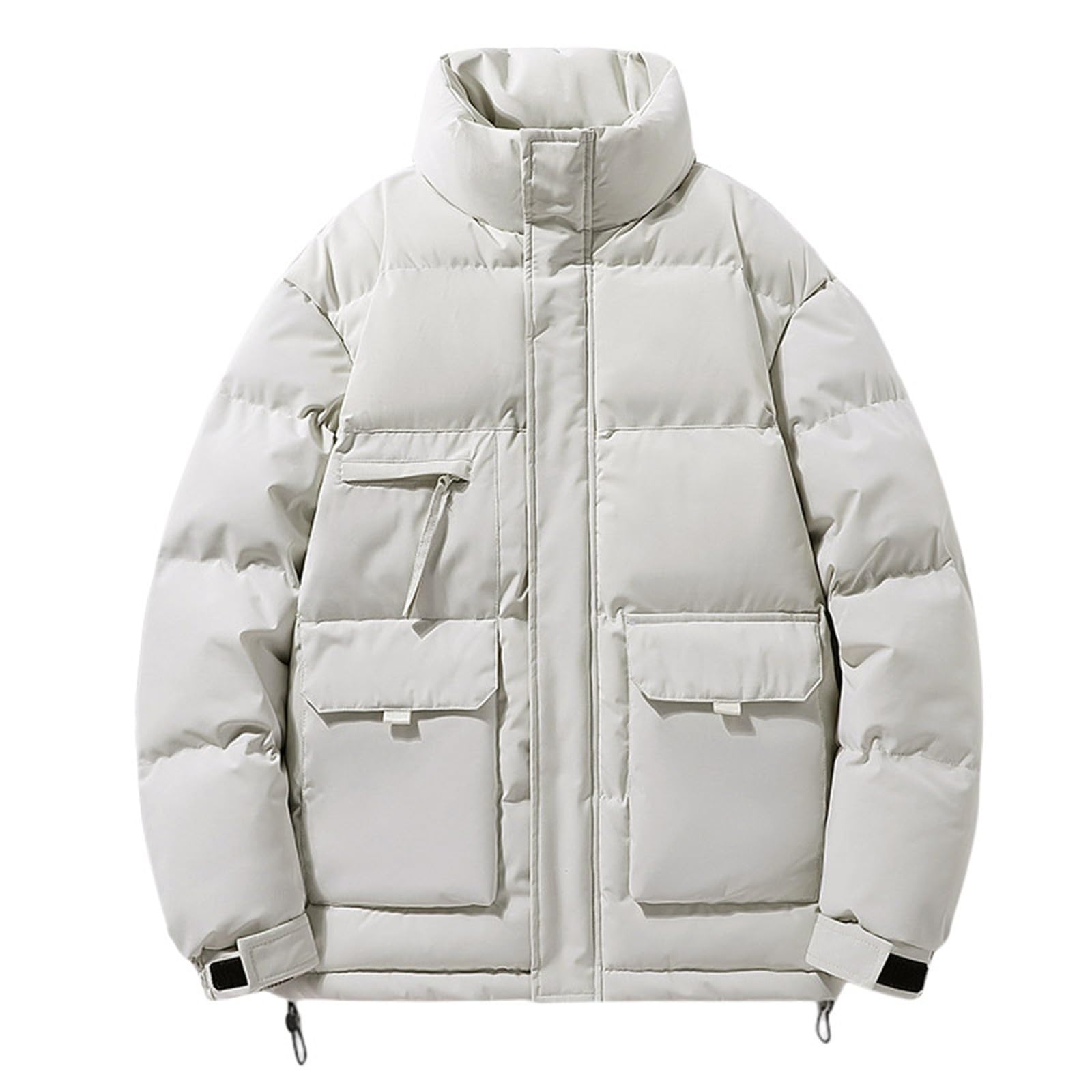 Genérico Chaqueta Acolchada Hombre Invierno, Cazadora Hombre Invierno,Abrigo De Invierno CáLido Acolchado Y Grueso con Cuello Alto Estilo Casual Y Elegante De Corte Holgado Ideal para El FríO