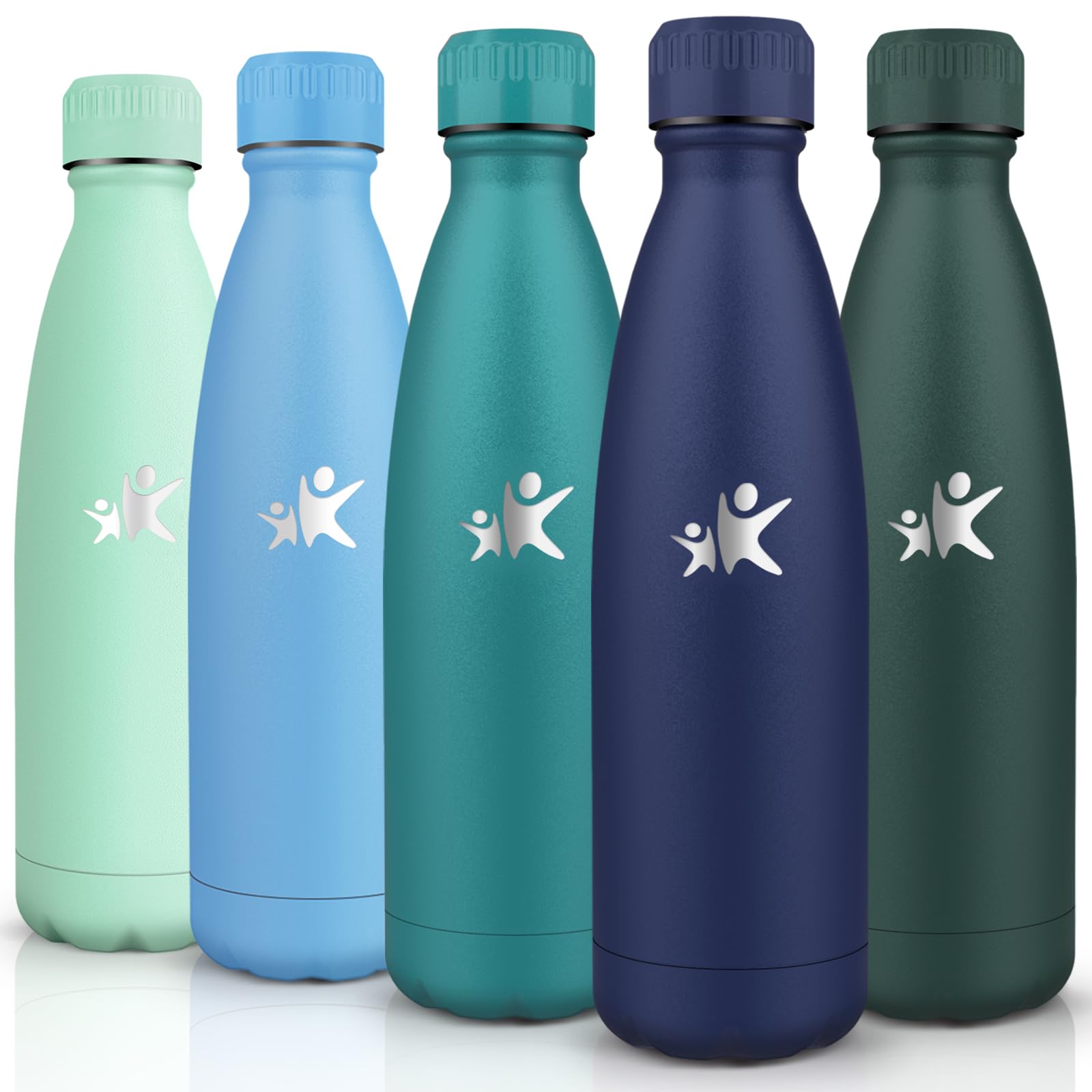 Trinkflasche Edelstahl - 750ml - Thermosflasche, BPA-Frei, Trinkflasche Sport - Auslaufsicher Wasserflasche,Trinkflaschen Kohlensäure Geeignet, Thermoskanne für Fitness, Gym, Fahrrad