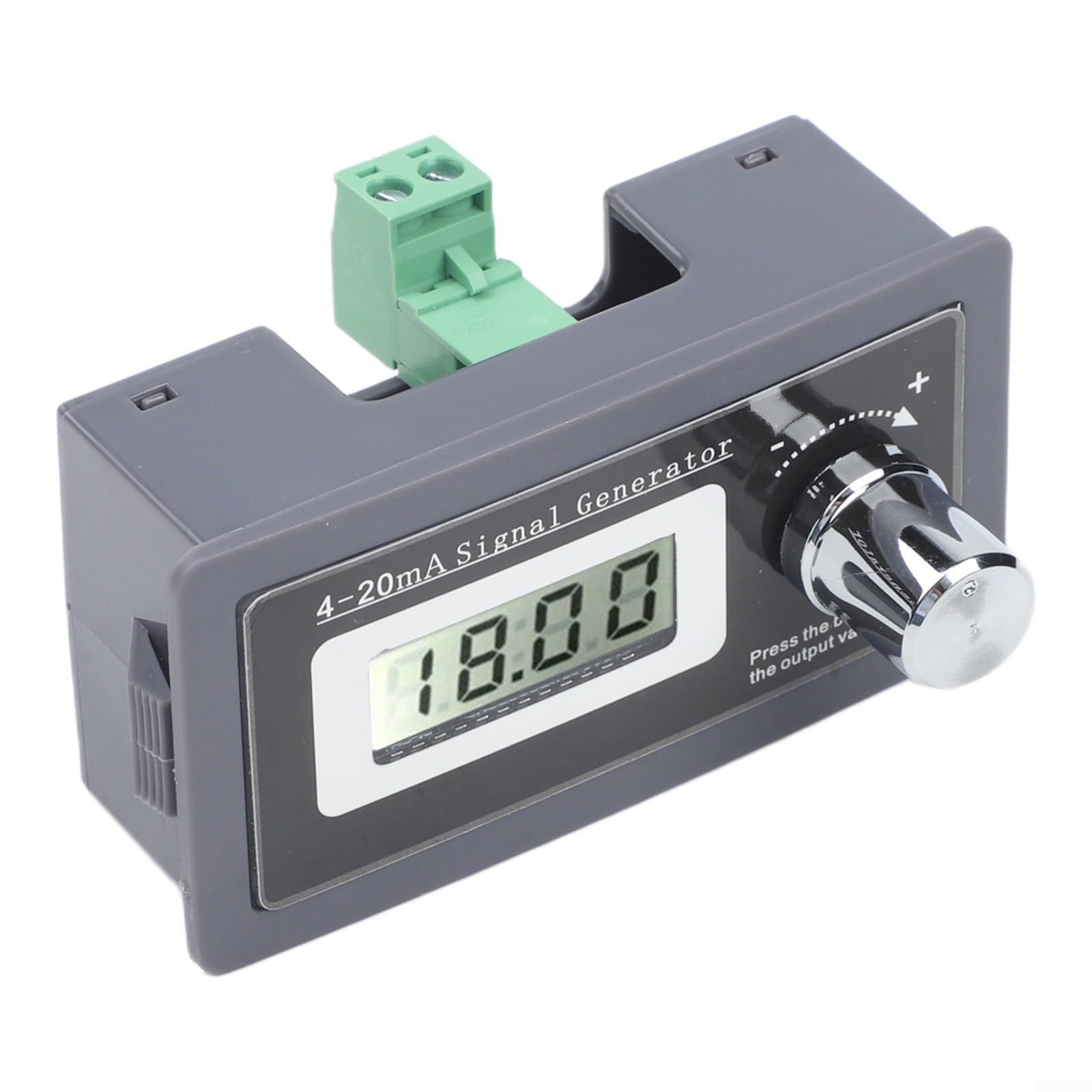 Generatore di segnale ad anello di corrente 4-20mA | Simulatore passivo a due fili 3,1x1,65 pollici con risoluzione 0,01 | Regolazione grossolana/fine per sistemi a 2/3/4 fili | Grigio