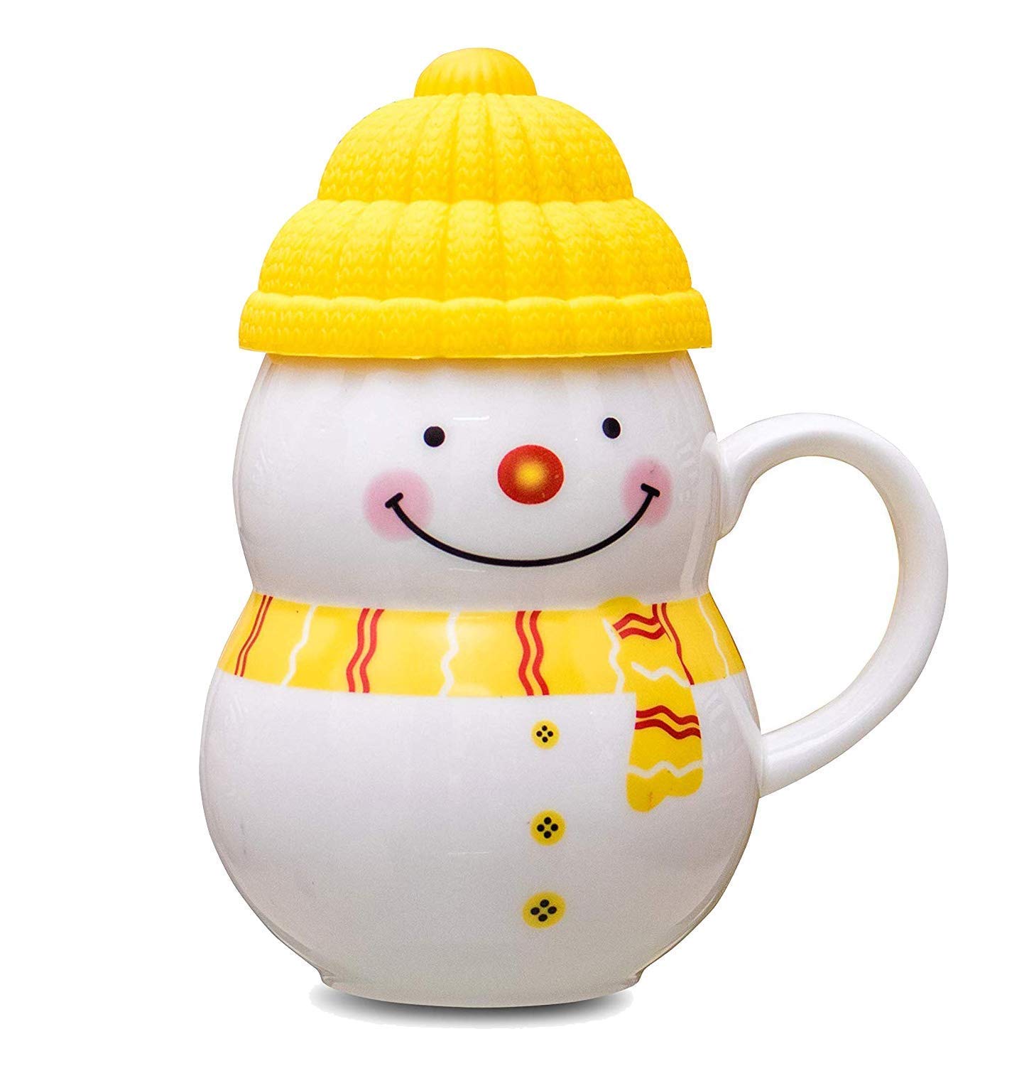 Wings Mart Ceramic Snowman Mug with Silicon Cap Mug 300 ML Christmas Mug 300 ml (Multi Color) (Snow Man- Yellow) (B08P5Y2F2Z) Amazon Price History, Amazon Price Tracker