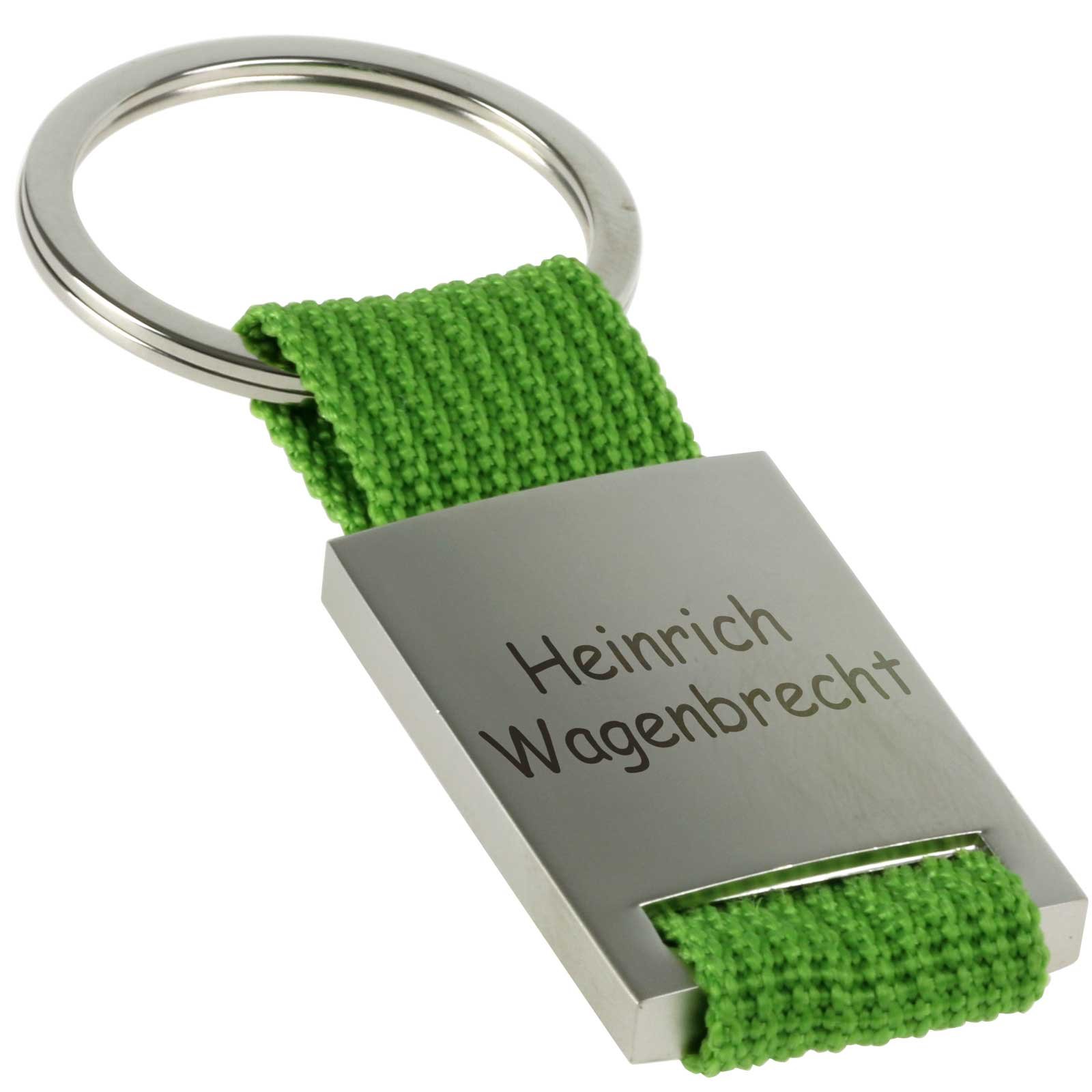 KDS Schlüsselanhänger Trogir Metall in 5 Farben mit Gravur Text Logo