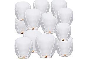 10-Pack White Chinese Lanterns: The Ethereal Luminaries for Memorable Sky Celebrations