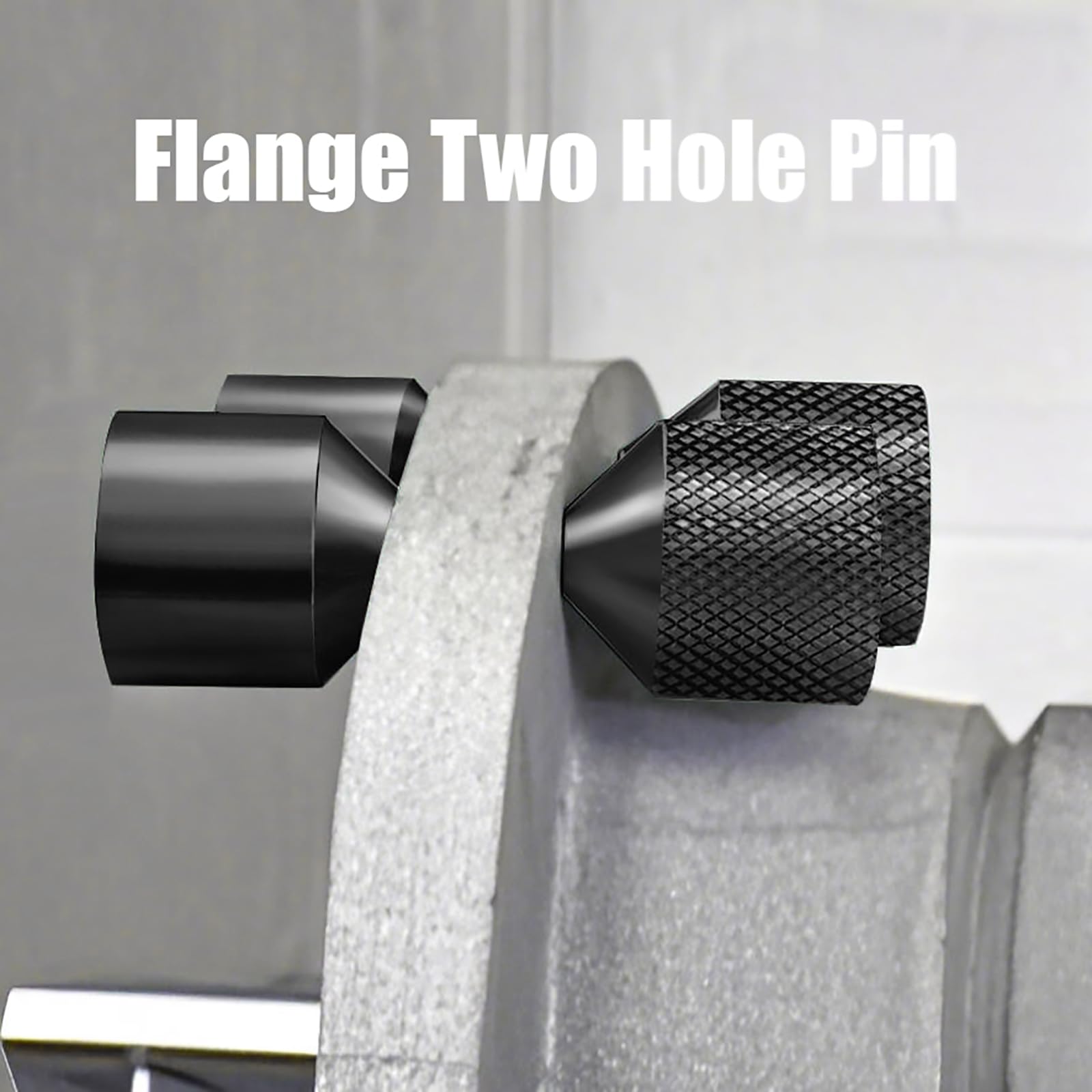 CNWZYMX 2 Pcs Aluminium Flange Two Hole Pins Set - 1-5/8'' Diameter Alignment Pin Black