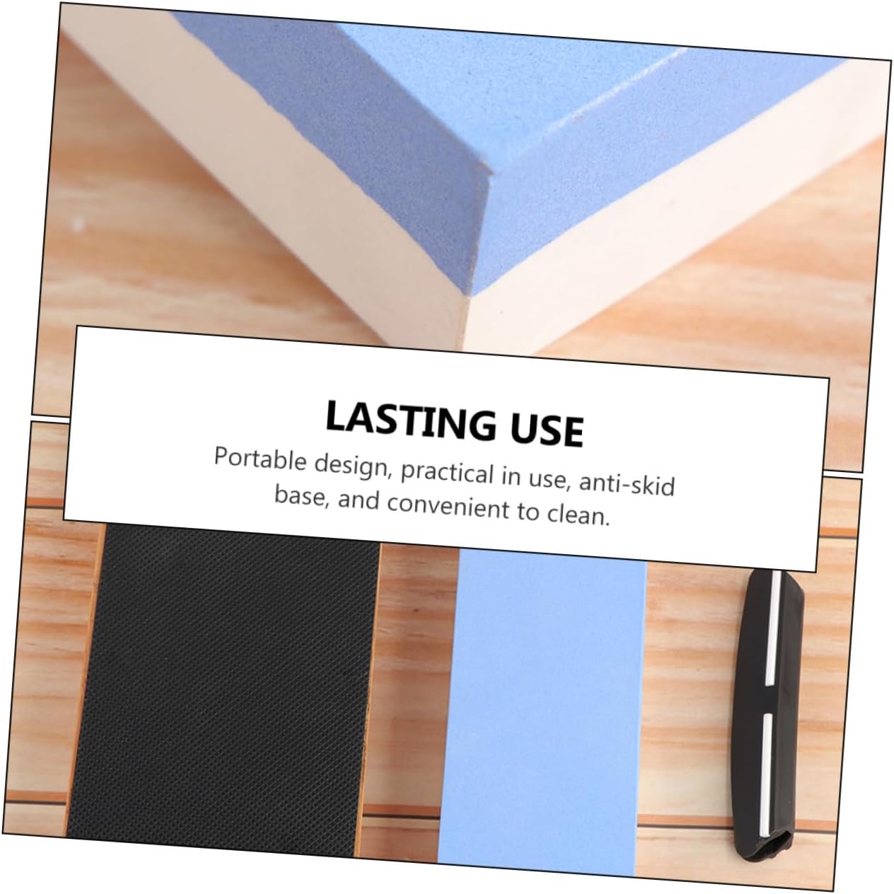 Double-sided Kitchen Whetstone Knife Sharpener Set 1000/6000 Grit with Base, Silicone Mat, Angle Guide, and Sharpening Stone for Home and Professional Use 5 Pieces