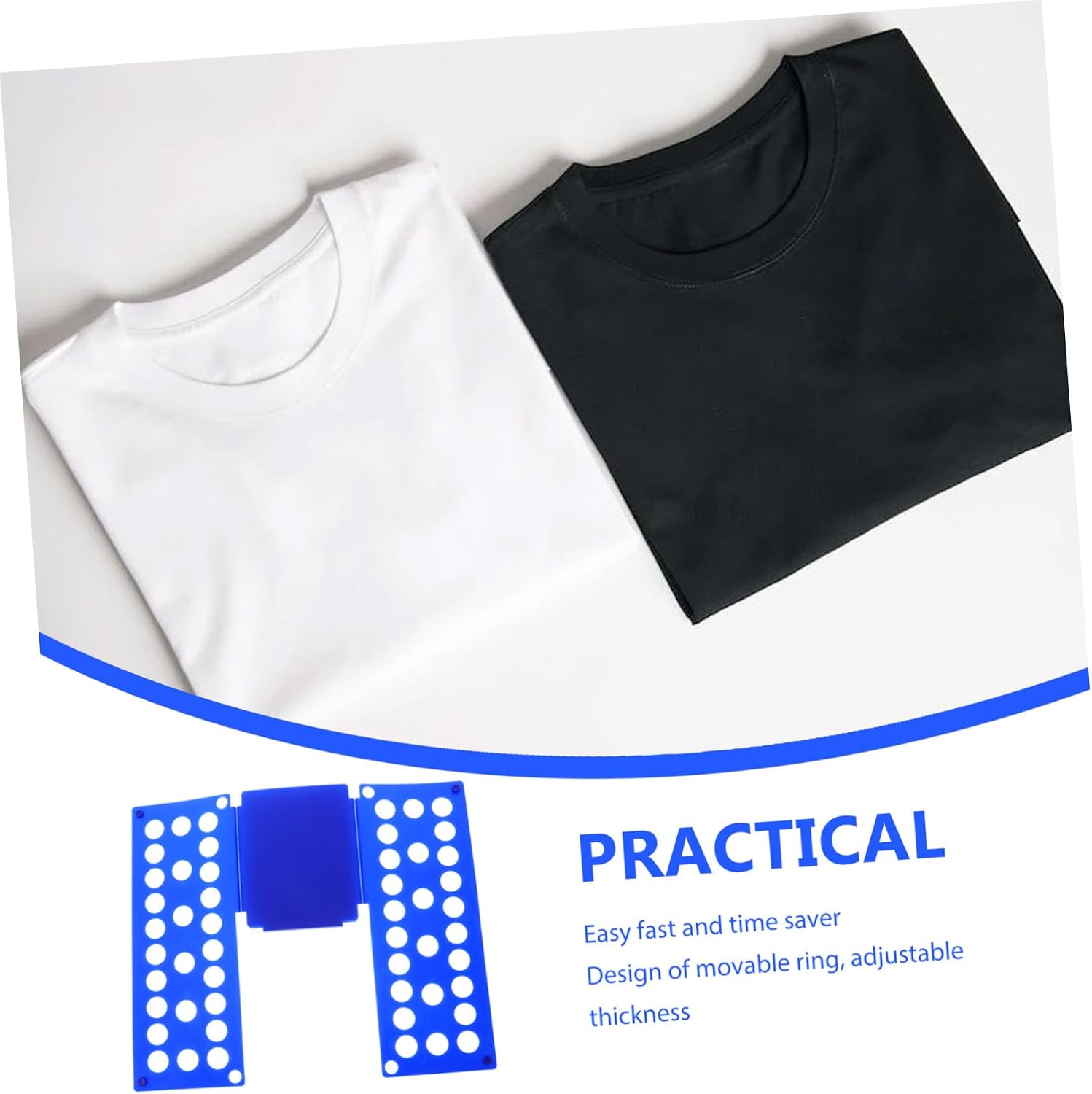 Unomor Clothes Folding Board with Thickness Easy and Fast T-Shirt and Shirt Organizer for Adults Space-Saving Laundry Folder for Trousers Shorts and Pajamas