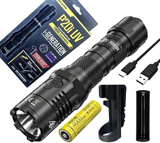 Nitecore P20i UV (P20iUV) Light USB-C Rechargeable LED Flashlight w/Holster and High 4000 Mili Amp Capacity Cell- 1800 Lumen