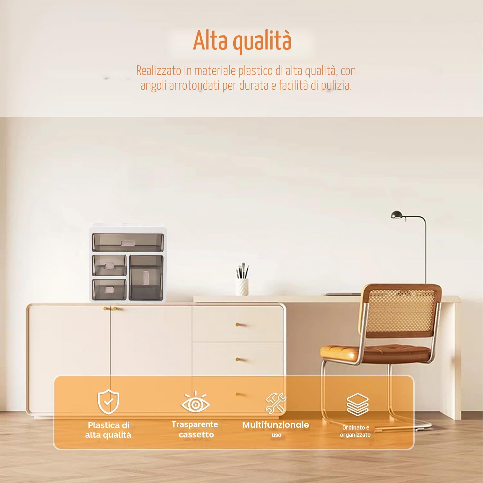 Porta Medicine da Casa 4 Livelli,con Cassetti Trasparenti | Organizer Medicinali,Scatola Medicine Grande per Vitamine, Pronto Soccorso, Ufficio e Bagno,Plastica Resistente