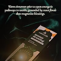 Vista 3 de Varitas de incienso para atraer dinero - para manifestar abundancia (más de 80 varitas) con llavero de cristal de aventurina para desbloquear