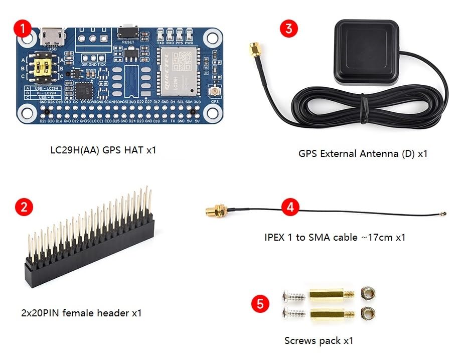 Modulo GPS Dual-band Waveshare Per Raspberry Pi - L1+L5, Multi-GNSS, Supporto WAAS/EGNOS, Compatibile Con Jetson Nano