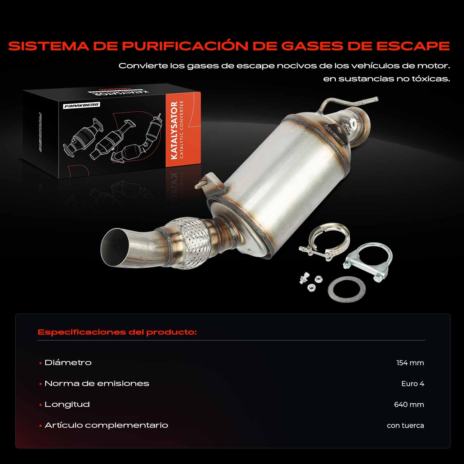 Frankberg Filtro de partículas diésel (DPF) 18307812283 | Compatible con: Serie 1 Convertible E88, Serie 1 E81, Serie 3 Touring E91, Serie 3 E90, Serie 1 E87
