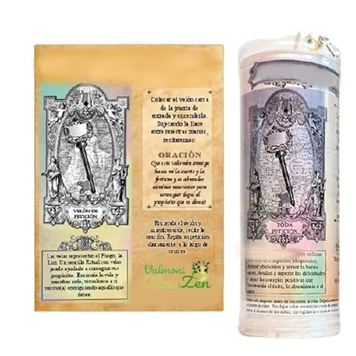 Valmoni Sport Velón para Abrir Las Puertas Ritual Rayo de Fuerza con Llave Talismán Vela Amarillo y Rojo Buena Suerte Propósito Éxito Abundancia Camino al Éxito Cover