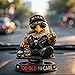 “Too Old to Care” Rebel Eagle Dashboard Bobblehead – Funny Car Ornament for Bikers, Drivers, Dads, and Veterans – Unique Spring Bouncing Figurine for Cars, Trucks, and Desks