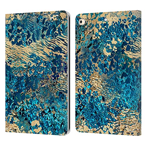 Étui portefeuille en cuir LebensArt Jungle pour iPad 9.7 2017 2018