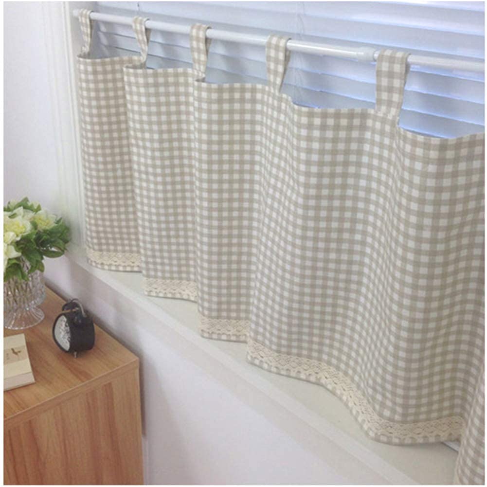 Cortinas cortas de cocina hechas a mano: elegancia y protección para tu ventana de 140x200cm.