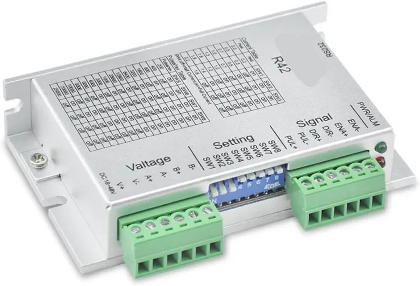 42mm 2 Phase 0.2~0.8 N.M Open Loop Stepper Motor + Driver 17 Computerized Numerical Control Stepper Motor Kit(0.2nm R42 42AM02 KIT)