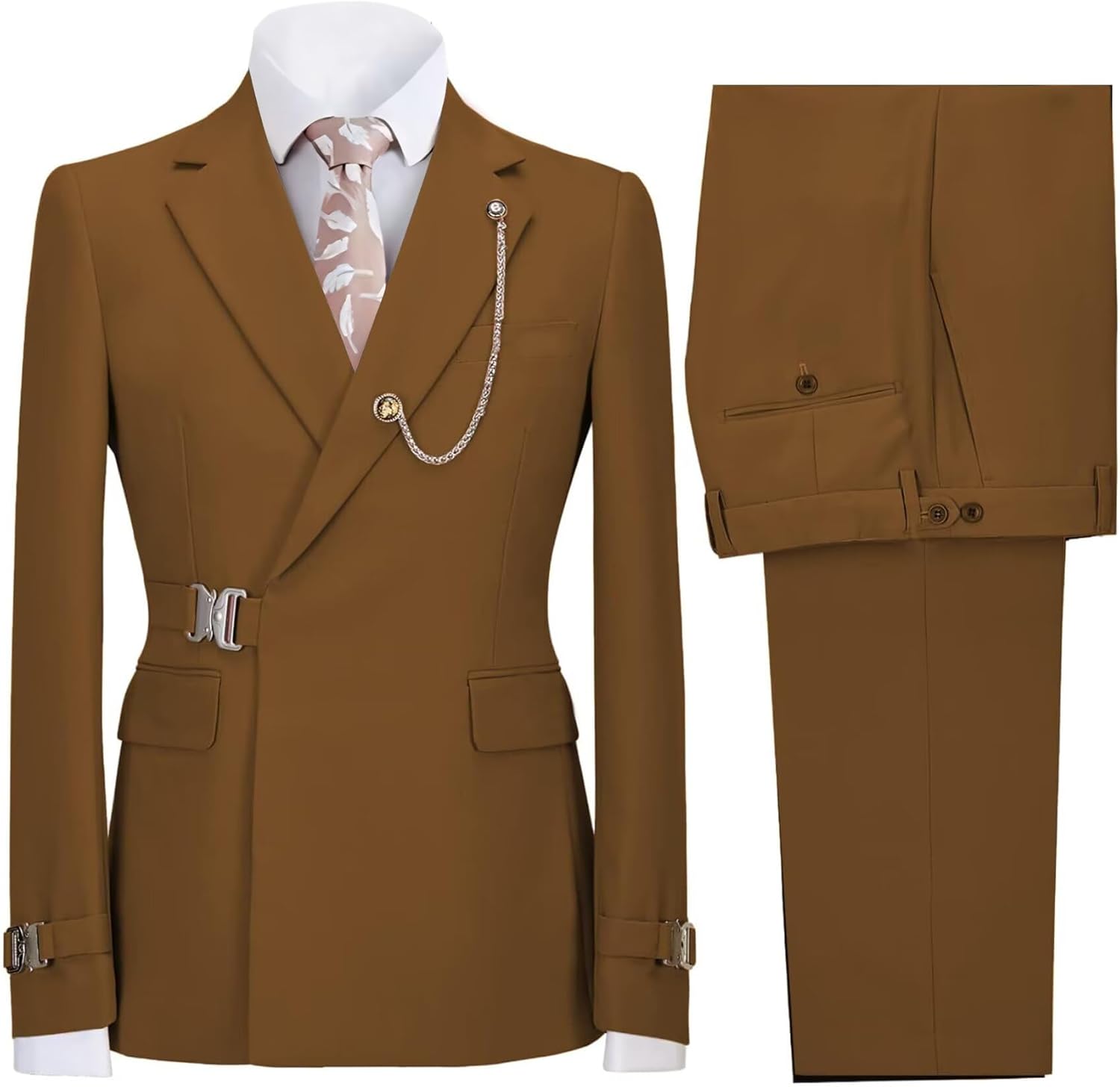 Netsky 2 Piece Slim Fit Suit Notch Lapel Formal Business Wedding Prom Groomsmen Tuxedo Suits for Men