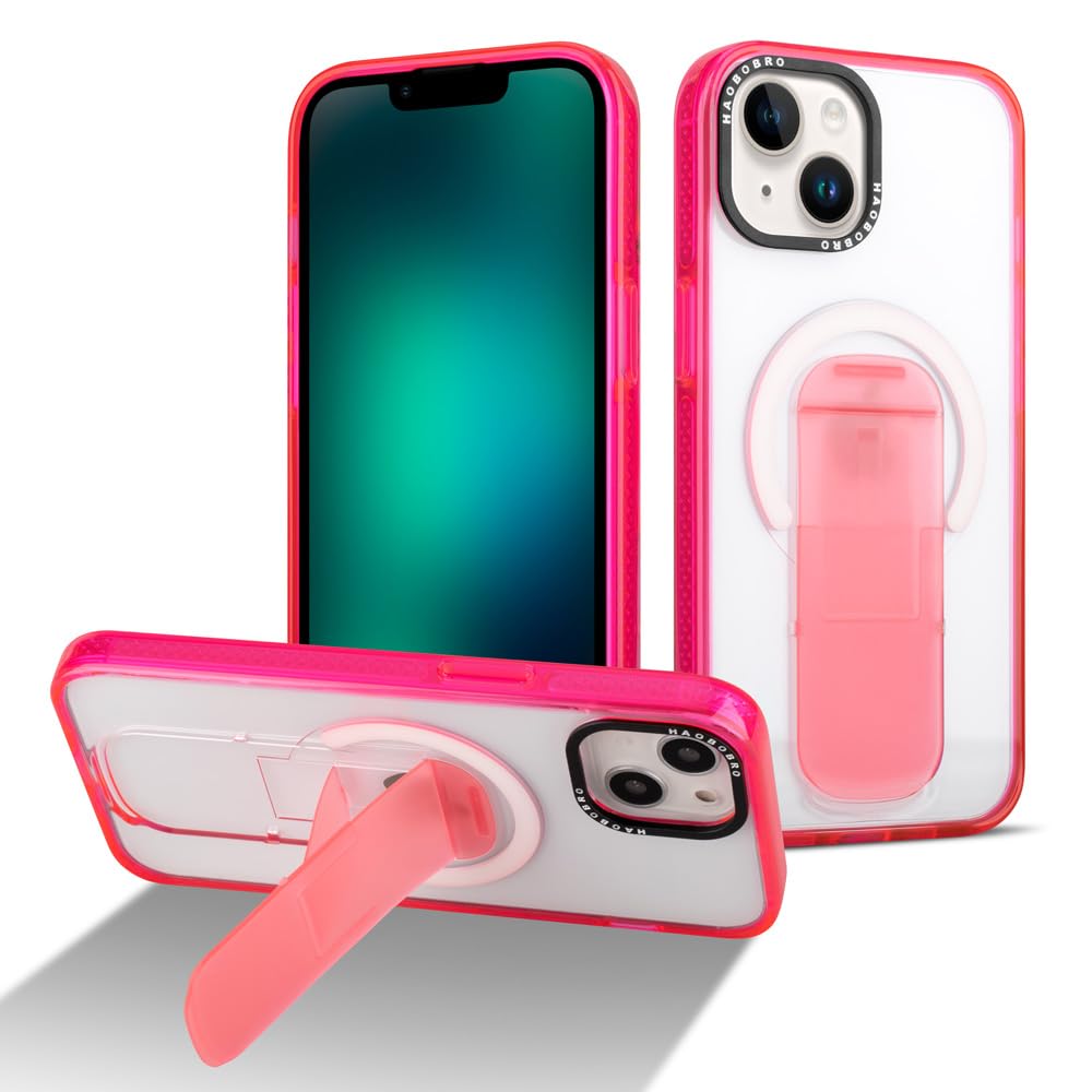 HAOBOBRO Custodia IPhone 15 Pro Con Supporto E Magneti – Cover MagSafe Antiurdo TPU + PC Grigio
