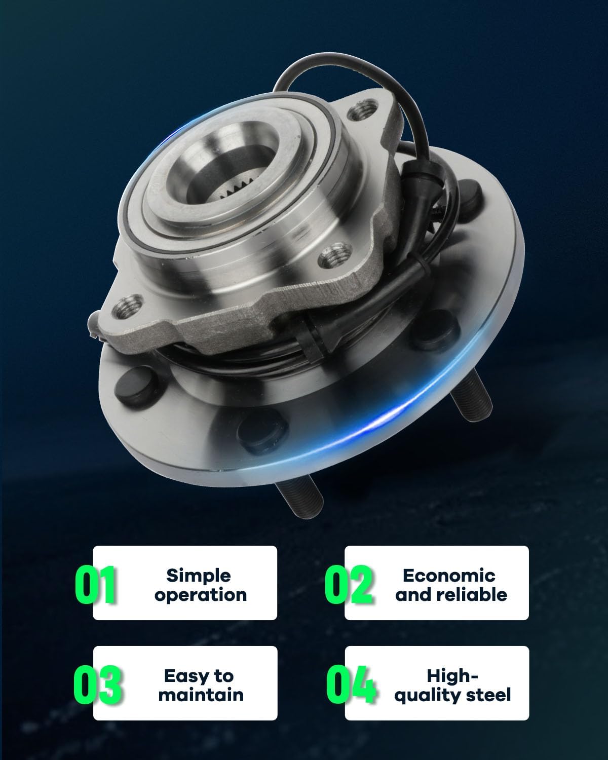 SCITOO Wheel Hub Wheel Bearing Assembly Rear 541014 fit for Nissan ARMADA 2012-2015 for Nissan TITAN 2012-2015 6 Lugs Wheel Hub Bearing Assemblies W/ABS 1pc