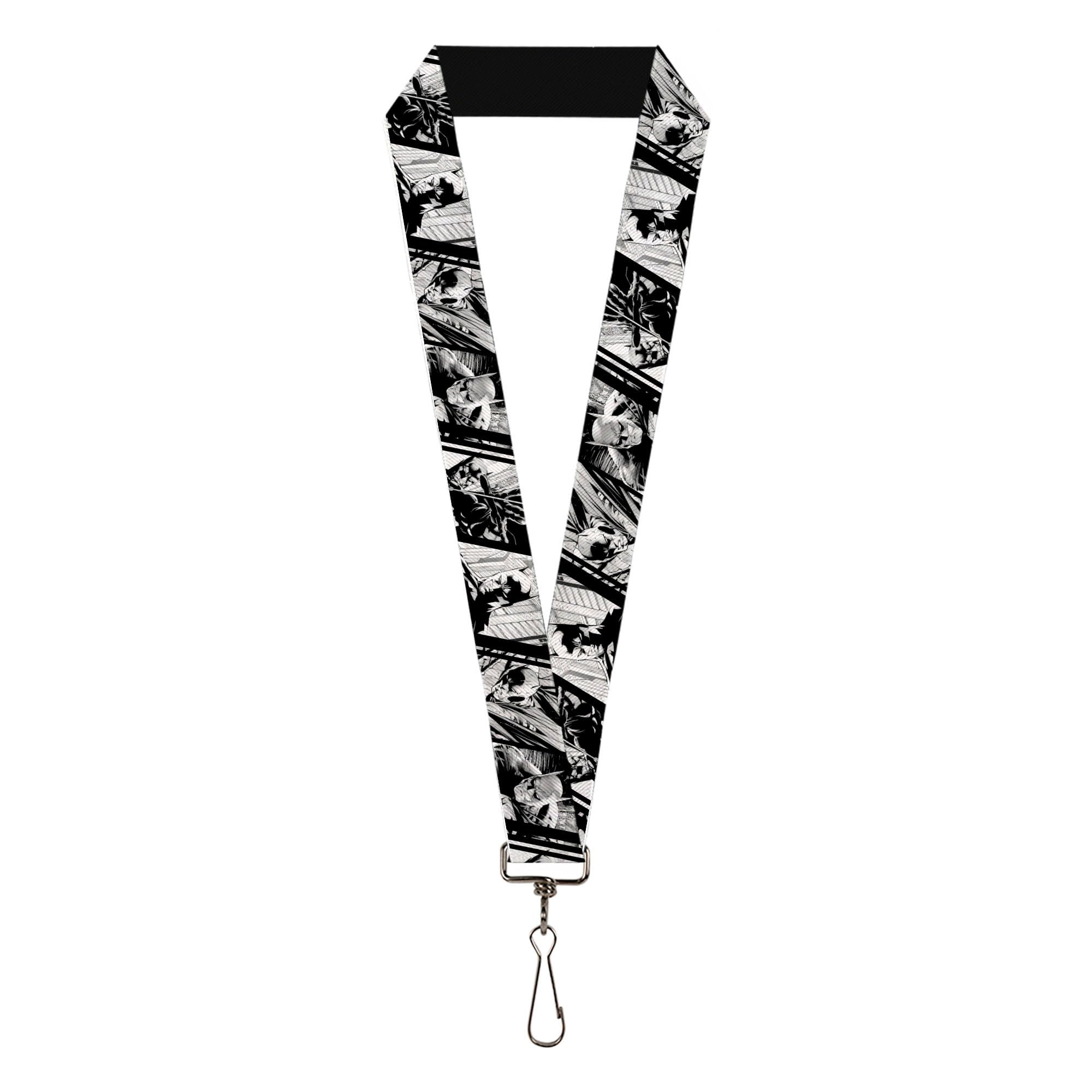 Buckle-DownDC Comics Lanyard, Batman Hush Pose Sketches Black White, Elastic