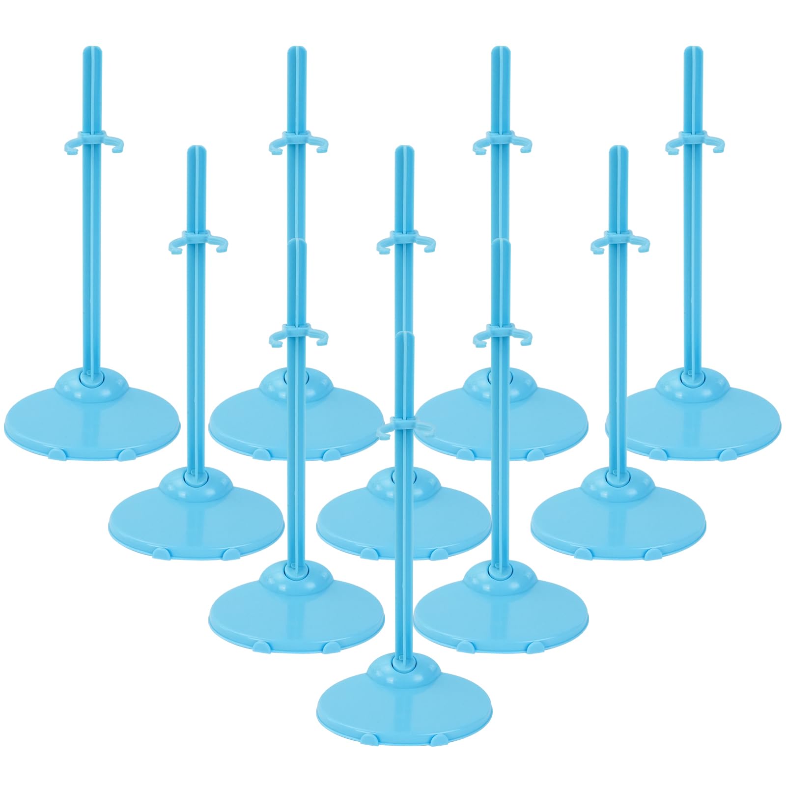 Doll Stands, Doll Stands Display Holder with Adjustable Waist Clip, Blue Doll Support Stand for 11 to 13 Inch Dolls Action Figure Stand Doll Accessories (10pc-Blue)