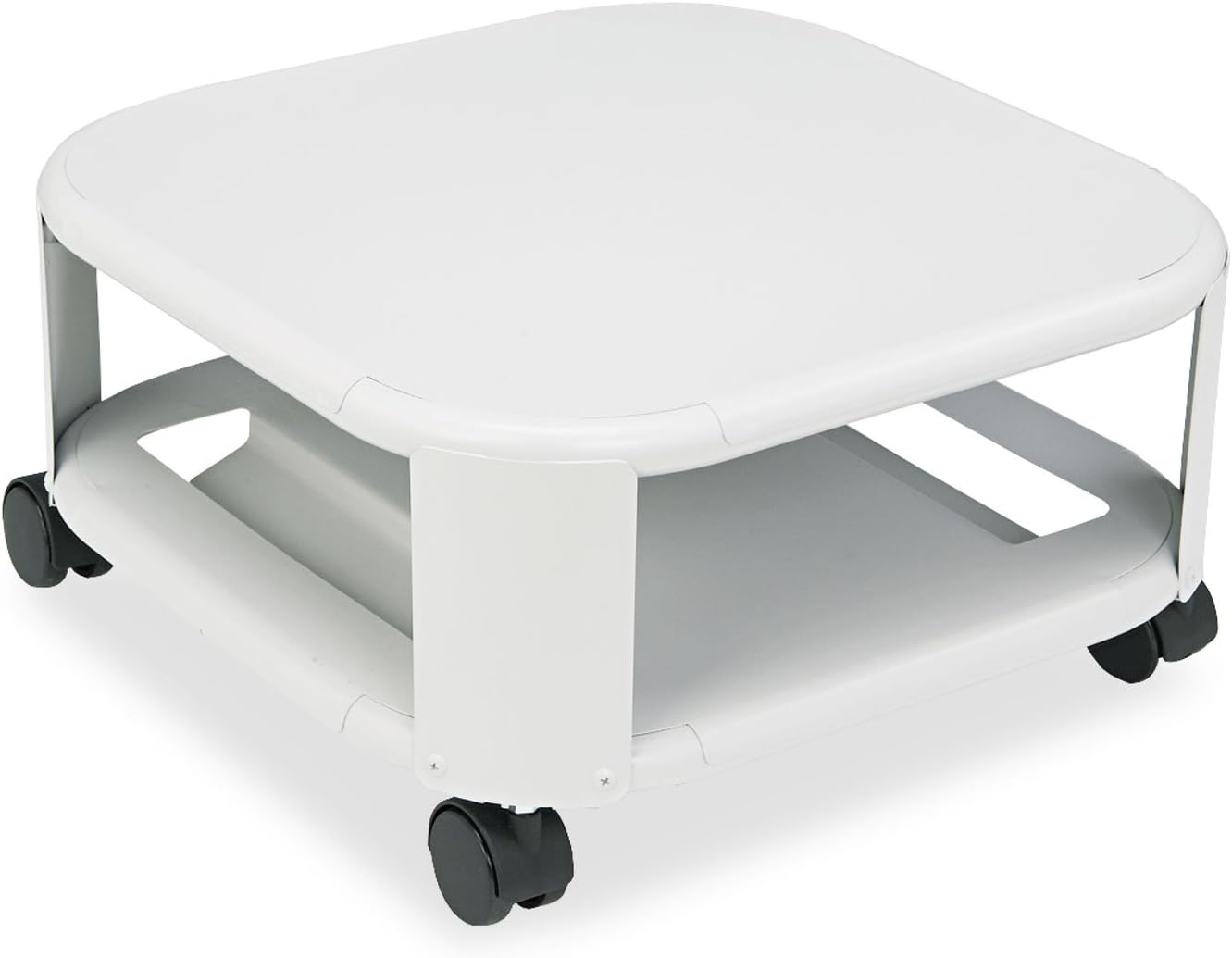 Master 24050 Mobile Printer Stand, Two-Shelf, 17-4/5w x 17-4/5d x 8-1/2h, Platinum