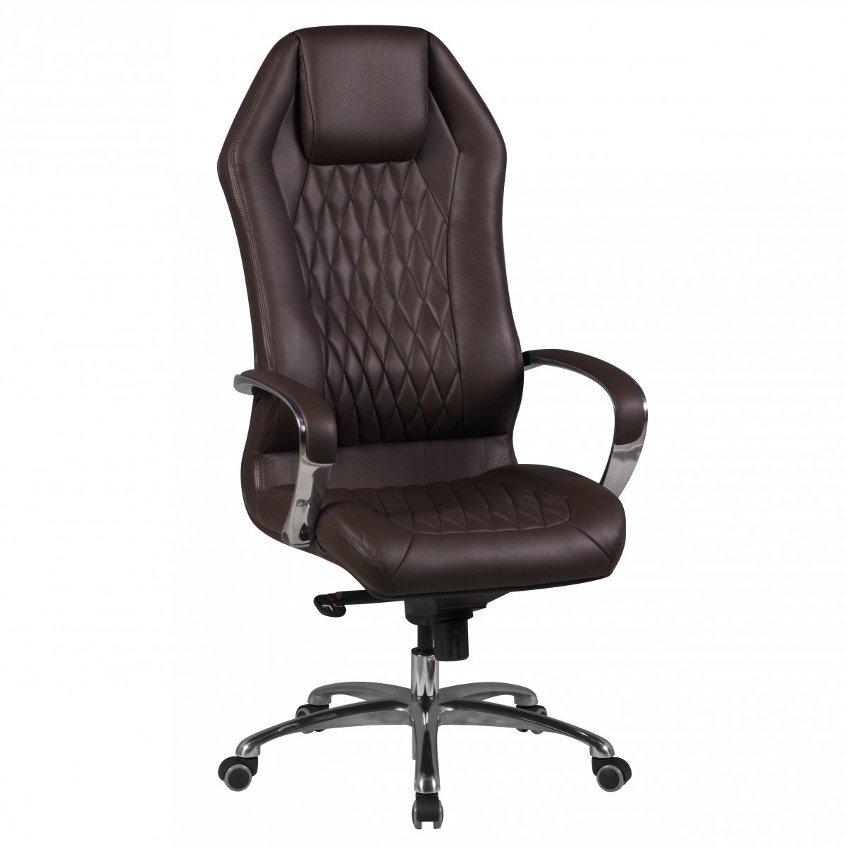 Amstyle Bürostuhl Monterey Echt-Leder Braun Sedia da Ufficio, Pelle, Marrone, 70 x 70 x 136 cm