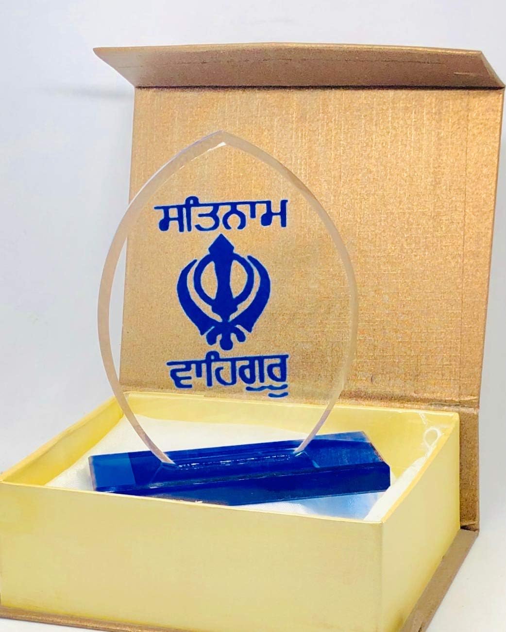 PARADIGM PICTURES satnam waheguru Sikh Punjabi Khanda for Car Dashboard Idol/Figurine/Showpiece/Home Decor/Office Showpiece/Gift Items for Sikh Punjabi