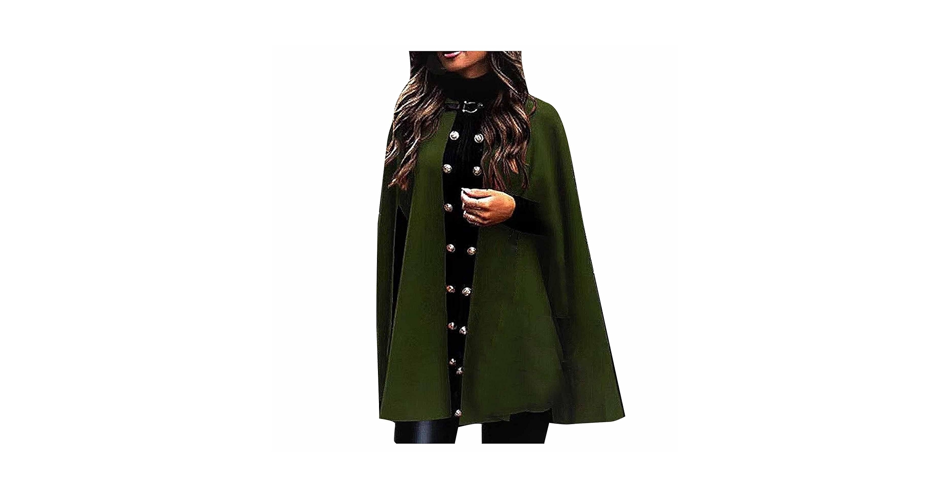 Amazon.com: HGps8w Women's Elegant Cloak Wool-Blend Cape