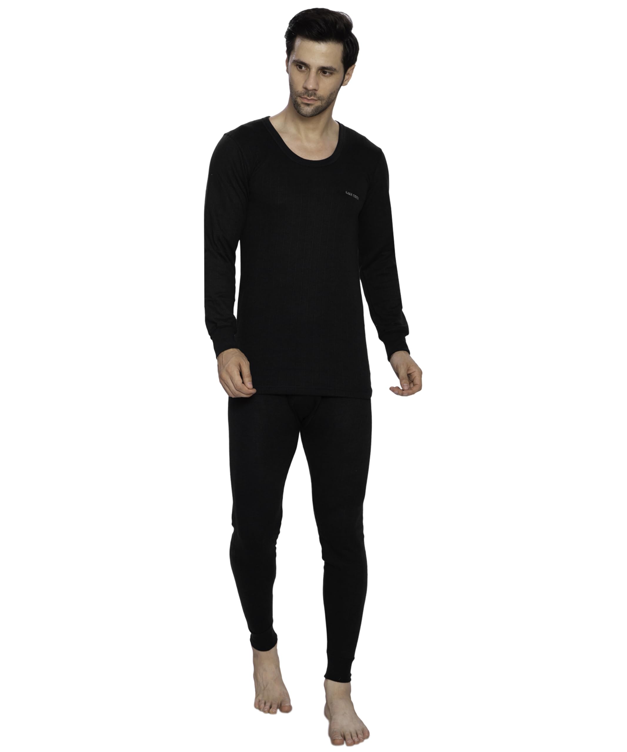 Lux CoziMen's Round Neck Full Sleeve Garam Thermal Top & Bottom Set