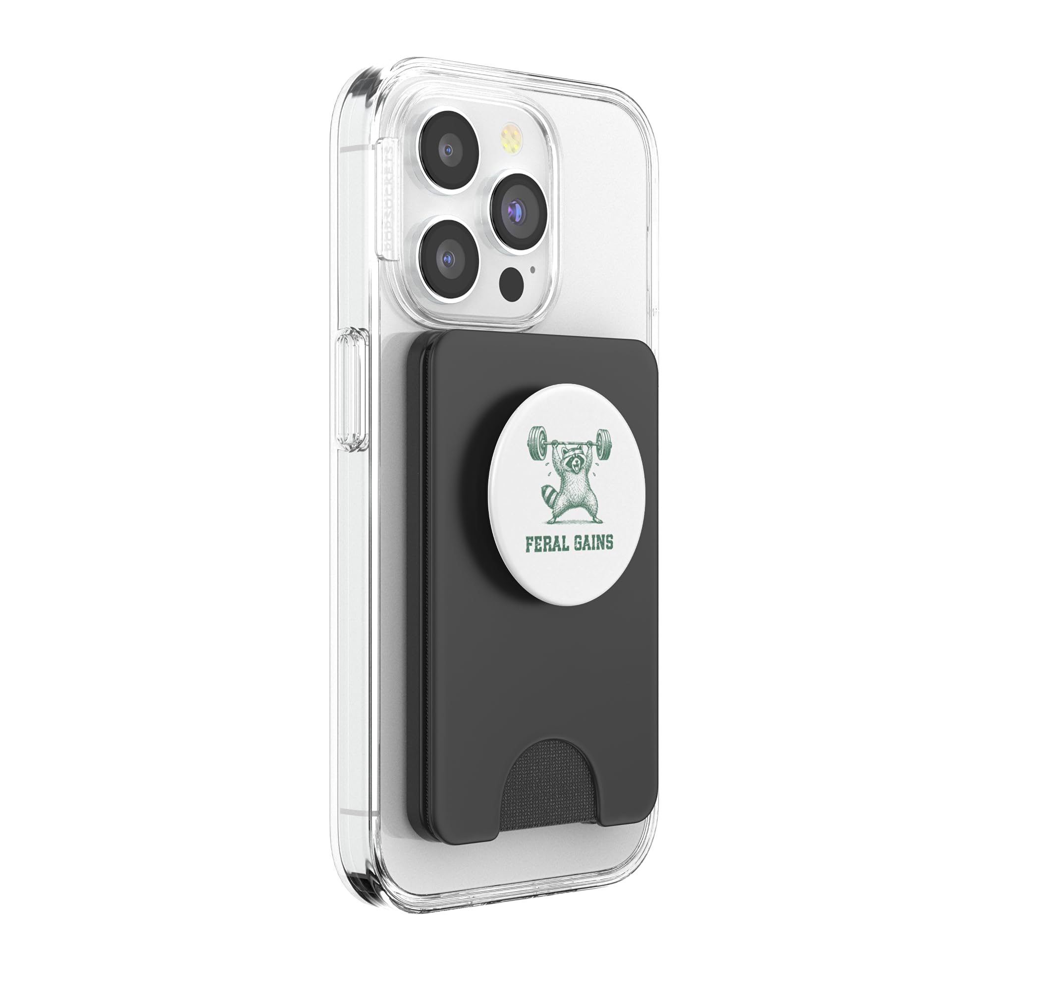 Feral Gains Trash Raccoon Panda Gym Fitness Halterofilia PopSockets PopWallet para MagSafe