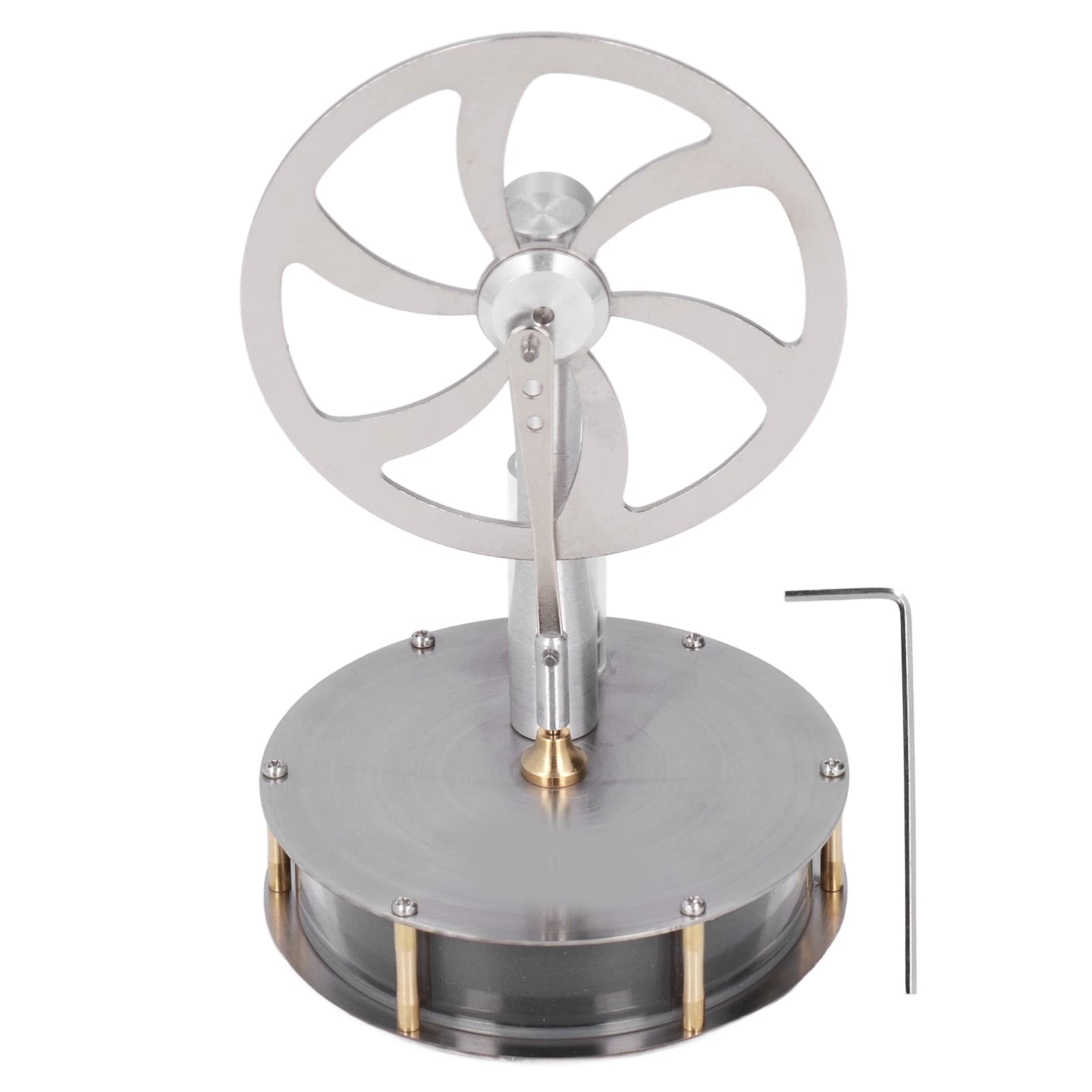 Yosoo Health Gear Stirlingmotor-Modell, Physikalisches Motormodell aus Edelstahl, 8,8 X 14,5 cm, Wiederholt Zerlegt, Visuelle Mechanische Demonstration, Lernspielzeug für über Jahre