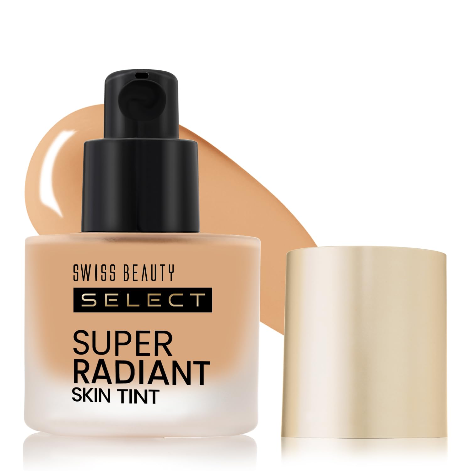 SWISS BEAUTY Select Super Radiant Hydrating Liquid Skin Tint | With Hyaluronic Acid | Provides Natural, Dewy Glow | Shade- Almond Glow, 30Gm