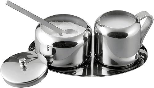 Cuisinox Juego de crema y azúcar de acero inoxidable, 5 piezas