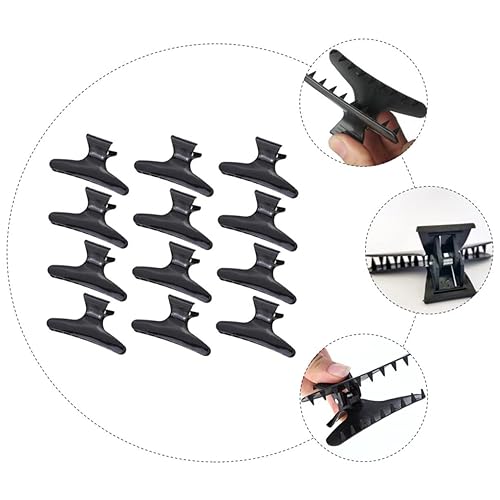 Miniatura 6 de FRCOLOR Paquete de 12 horquillas de mariposa para niñas, accesorios para el cabello, pinzas de mariposa plateadas, pinzas de plástico para el