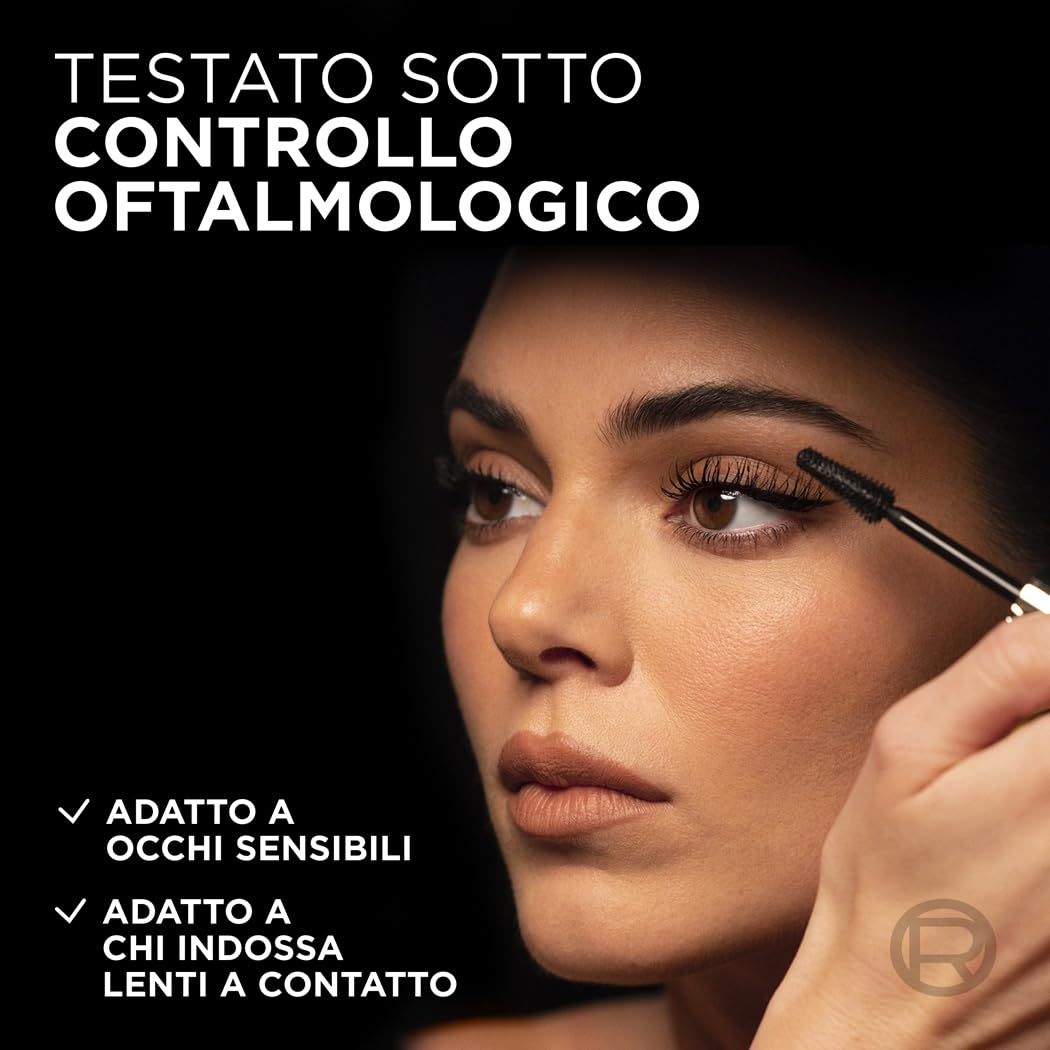L'Oréal Paris Mascara Volumizzante, Ciglia a Ventaglio, Sguardo più Ampio, Adatto a Occhi Sensibili, Arricchito con 5% Stretchflex Complex, Senza Grumi, Panorama by Volume Million Lashes, Colore: Nero