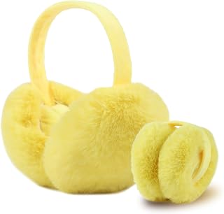 Winter Earmuffs for Women Faux Fur Ear Muffs Warm Kid Plush Earmuffs Foldable Ear Warmer Windproof Adjustable Ears Covers