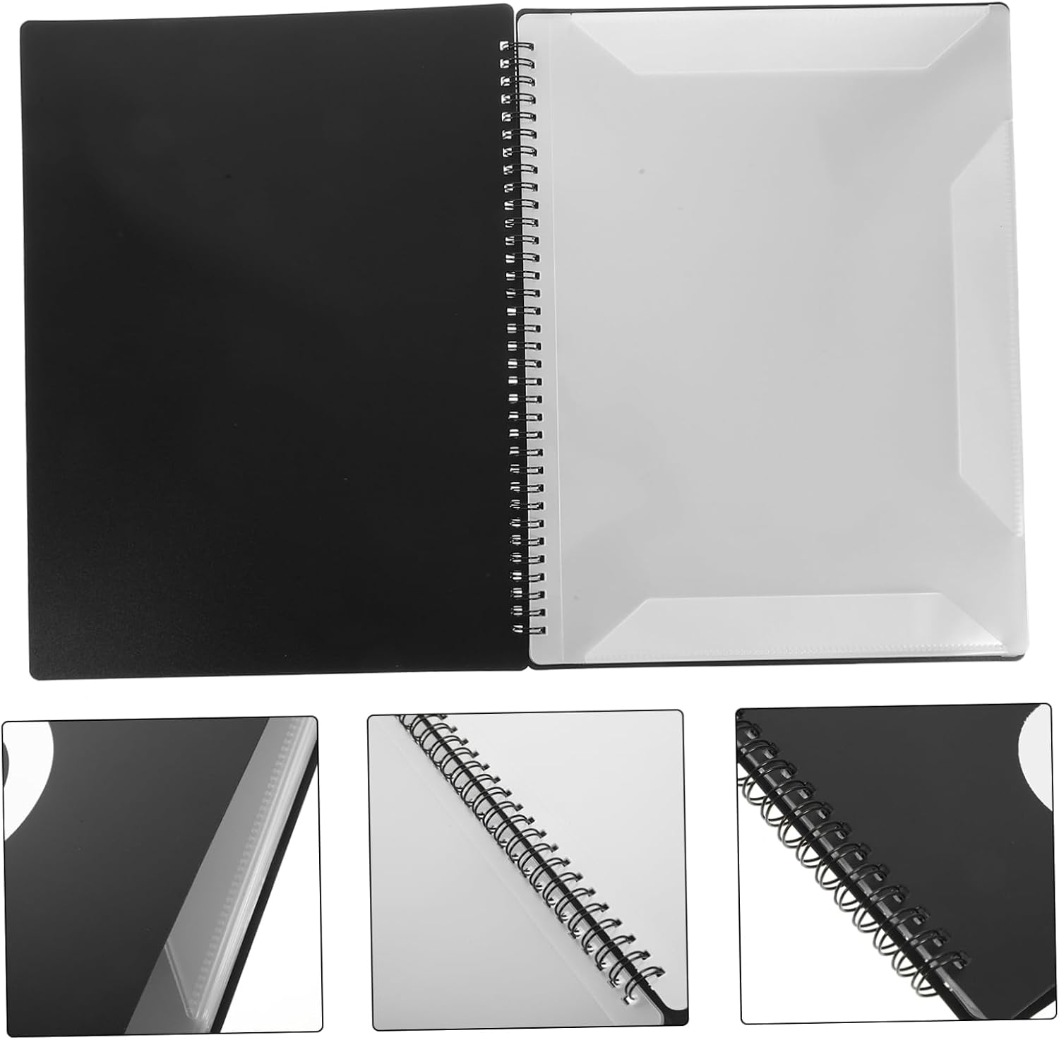 TEHAUX A4 Sheet Music Binder Spiral Binding Sturdy Plastic File Folder for Storage and Display for Musicians and Students
