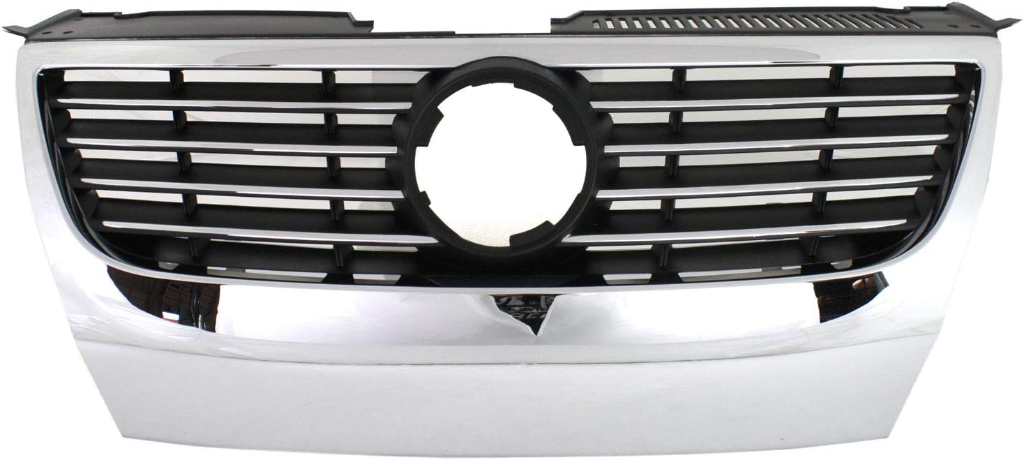 Garage-Pro Grille Assembly Compatible with Volkswagen Passat 2006-2010 For Models Without Park Distance Control System and Park Assist System Chrome Shell with Black Insert VW1200142