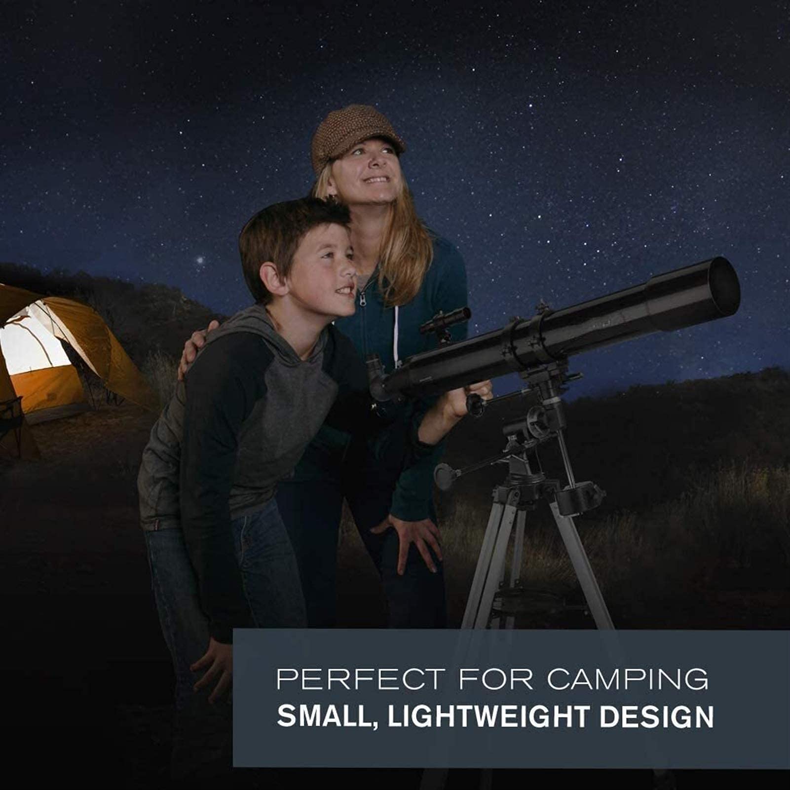 Telescopio Refractor astronómico Profesional para Adultos, trípode Ajustable, Alcance de Viaje para observar la Luna y el Planeta 3 oculares