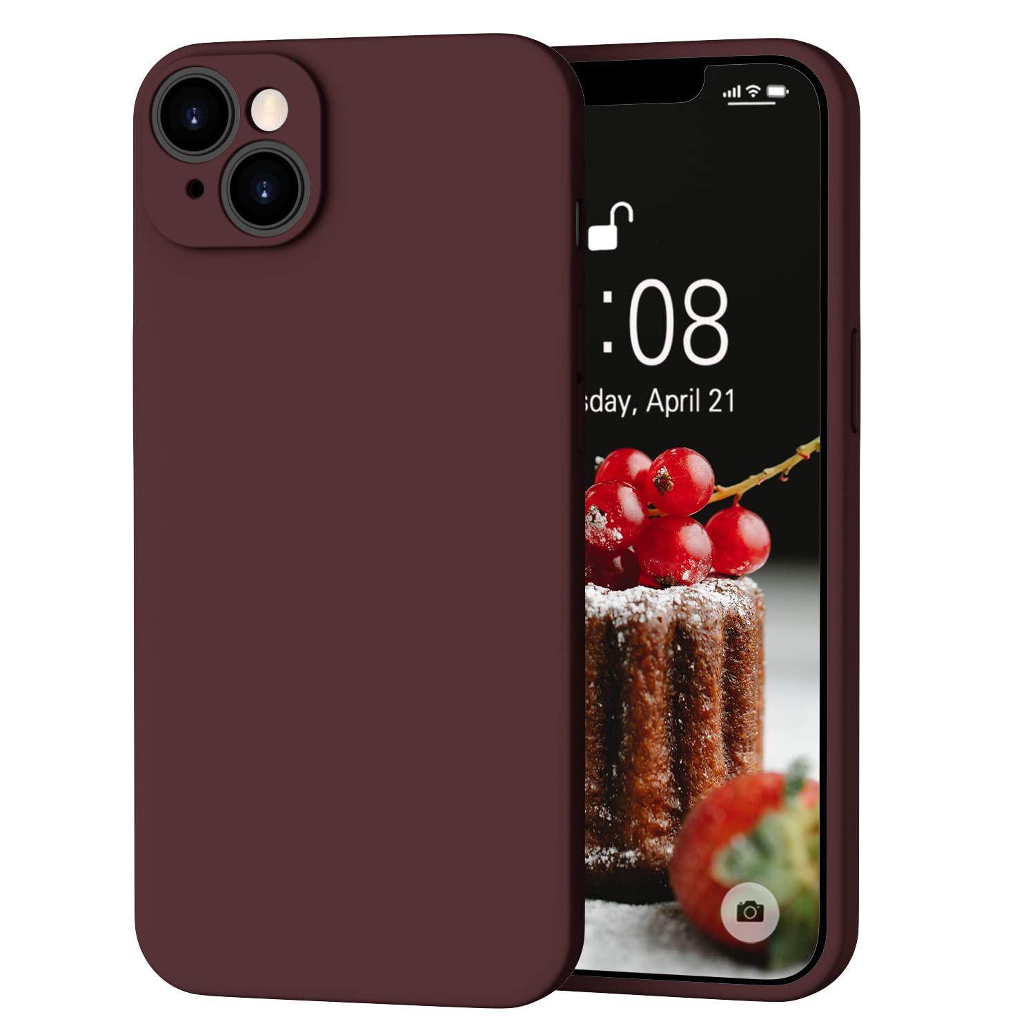 Andwingfor iPhone 14 Max Case, Liquid Silicone Ultra Slim Anti-Scratch Shockproof Gel Rubber Full Body Protective Phone Case with Microfiber Lining Phone Case for iPhone 14 Max 6.7 Inch 2022 Red