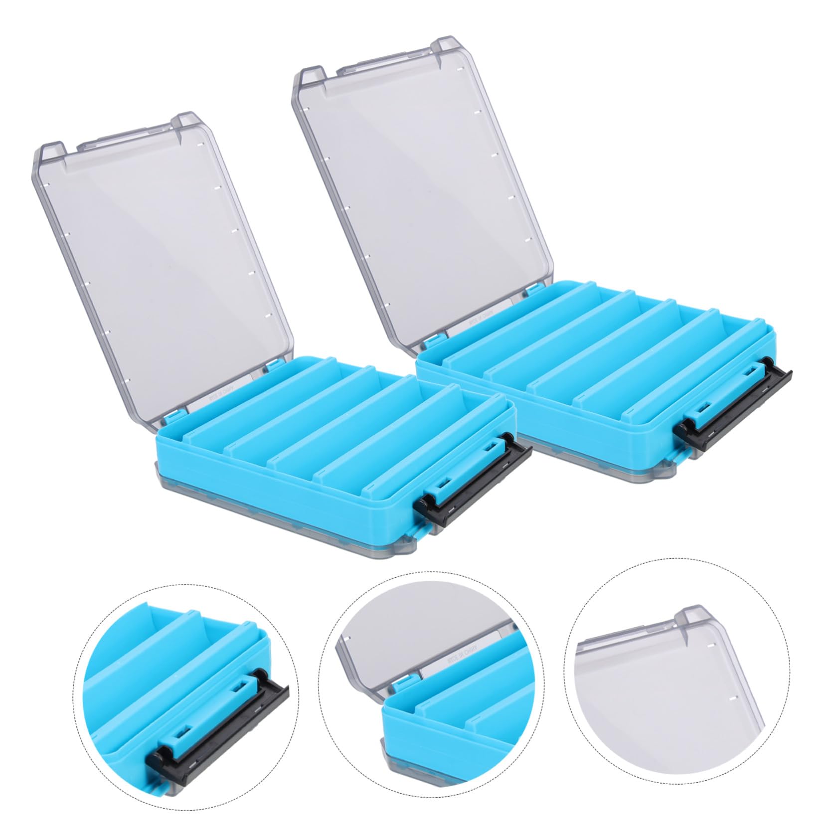 Scatola Esche da Pesca Doppia Faccia Grande Organizer Portatile Attrezzatura con Scomparti Interni Resistente per Conservazione Artificiali e Accessori