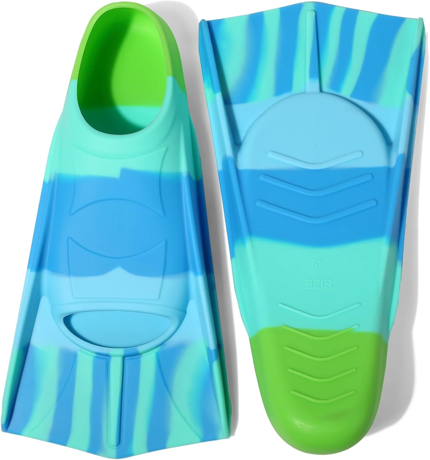 Kids Swim Fins,Short Fins Youth Swimming Flippers for Lap Swimming Training for Girls Boys