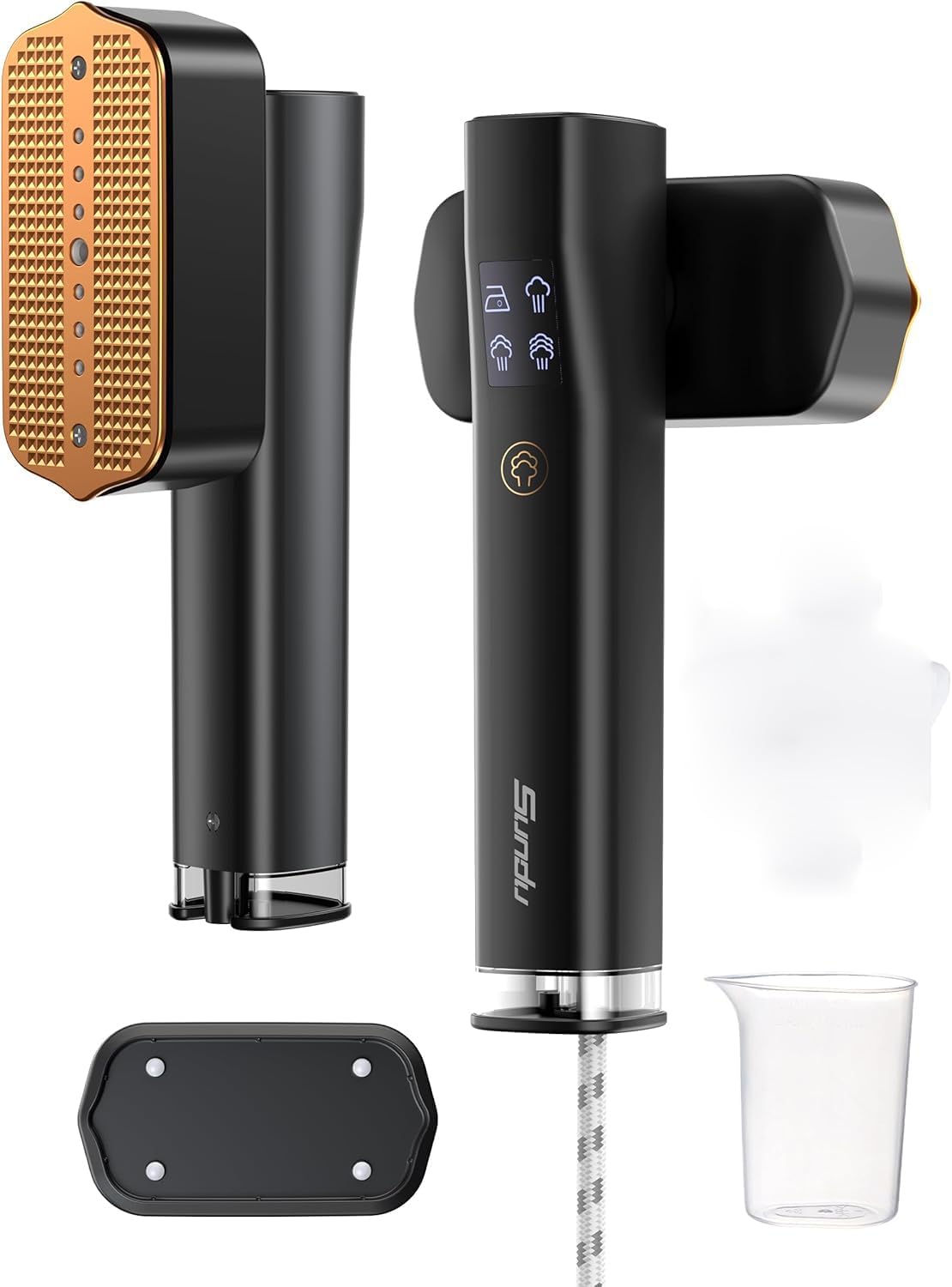 cjc 2-in-1 Portable Steamer Iron for Clothes, Fast Heat-Up, 100ml Water Tank, Adjustable Steam Levels for Wrinkle Removal, Ideal for Home, Office, and Travel